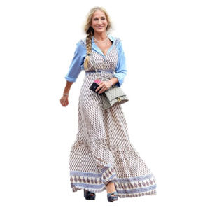 Avah Ruffle Strap Maxi Dress